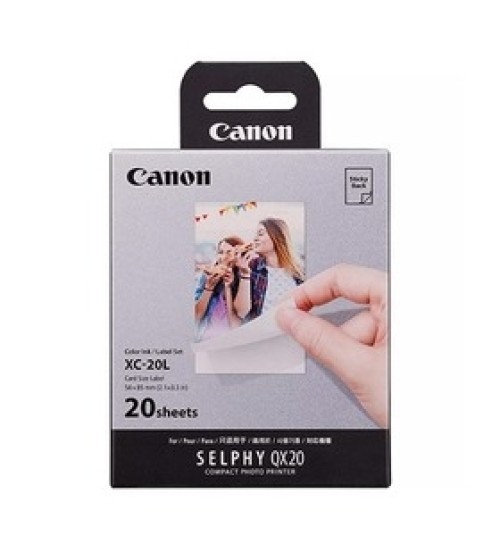 Canon XC-20L Ink Paper Set 20 Sheets for Selphy QX20 Canon XC-20L Ink Paper Set 20 Sheets for Selphy QX20